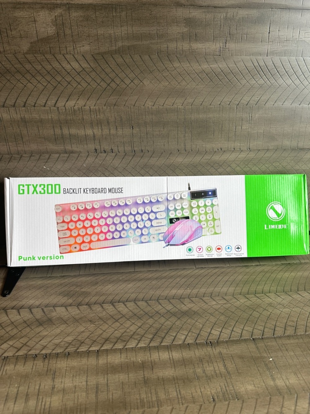 GTX300 Colorful Gradient Backlit ASMR Keyboard & Mouse Set - Picture 2 of 9